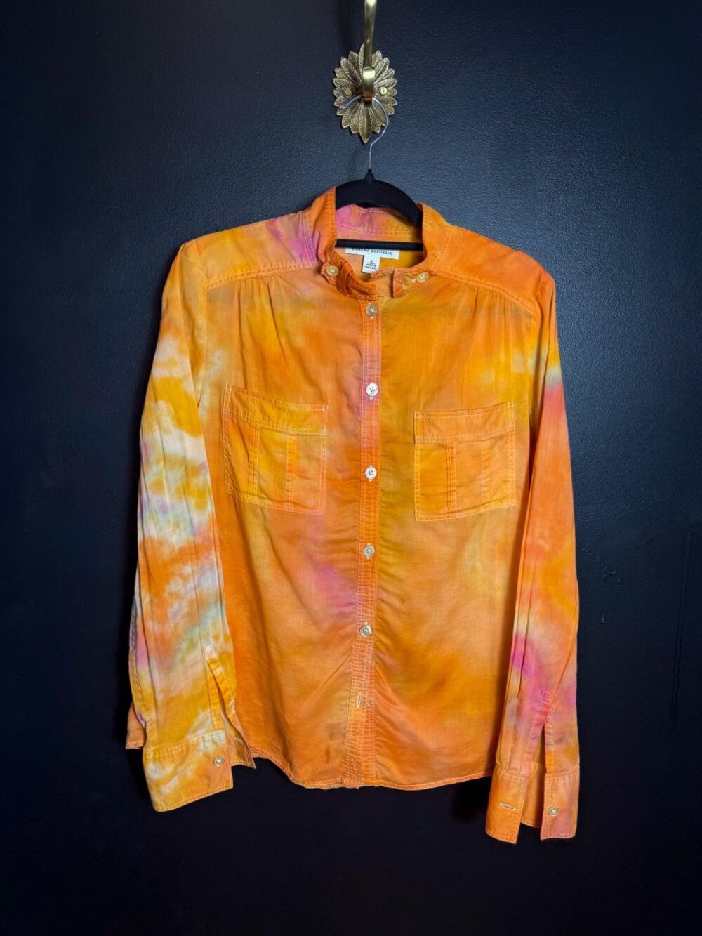 Tie Dyed Banana Republic Button Down